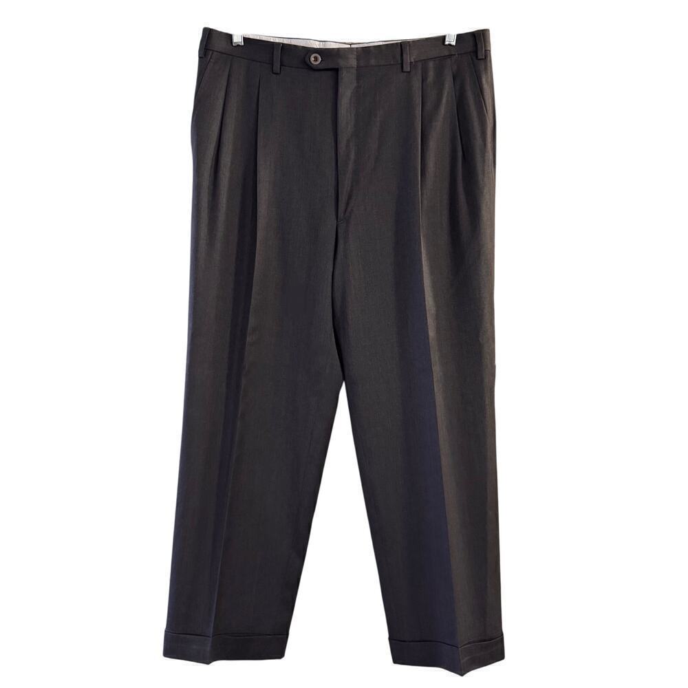 Brioni Men’s Moudi Wool Gray Dress Pant Size 38 Made in Italy
